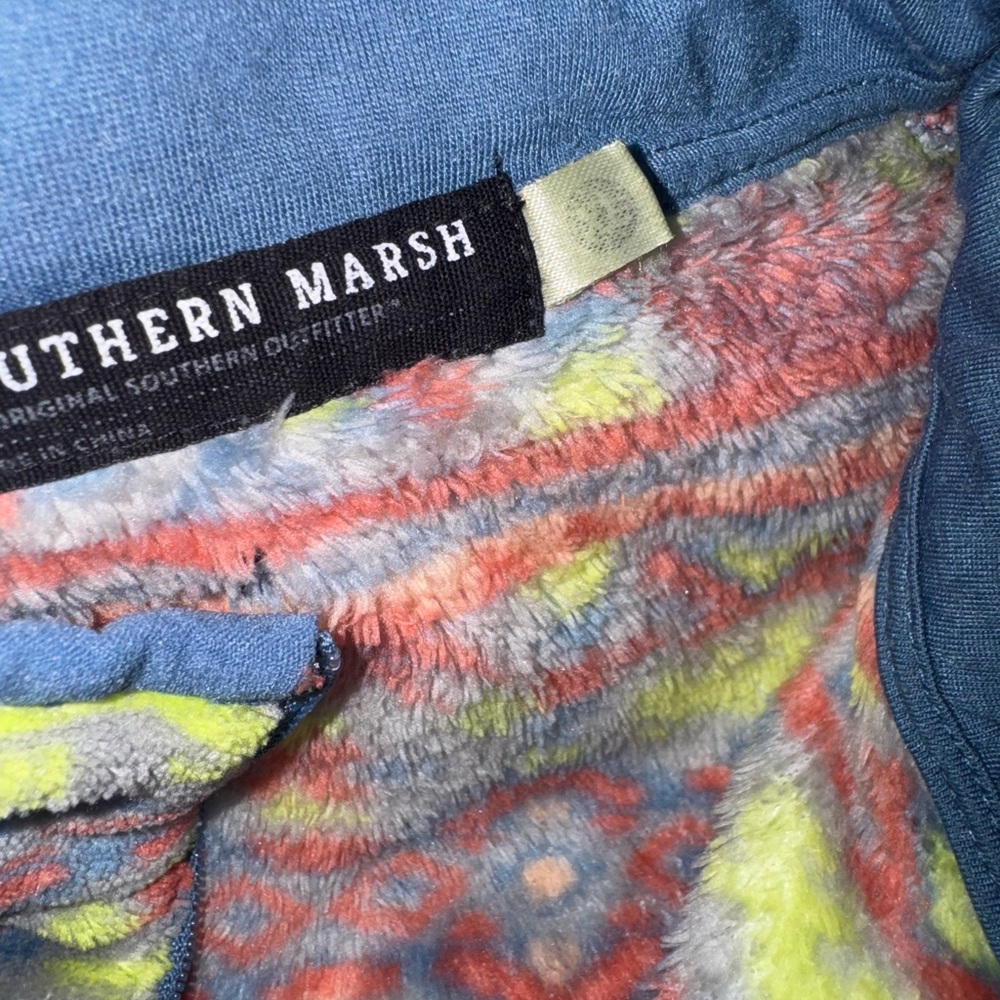 Southern Marsh Mens Size XL Fleece Pullover 1/4 Zip Sweater Aztec Southwestern - Picture 4 of 5